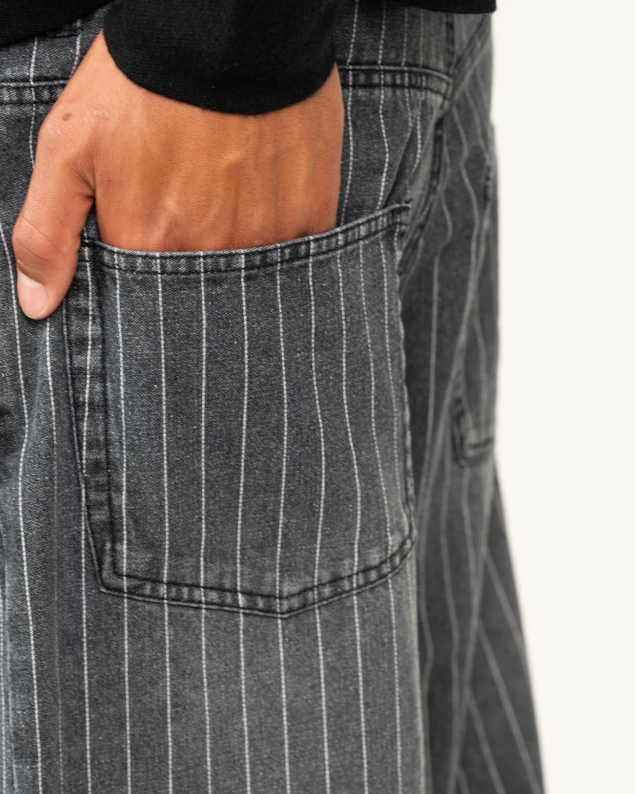 Baggy Denim Jeans Washed Pinstripe | Skagen - clothing.dk